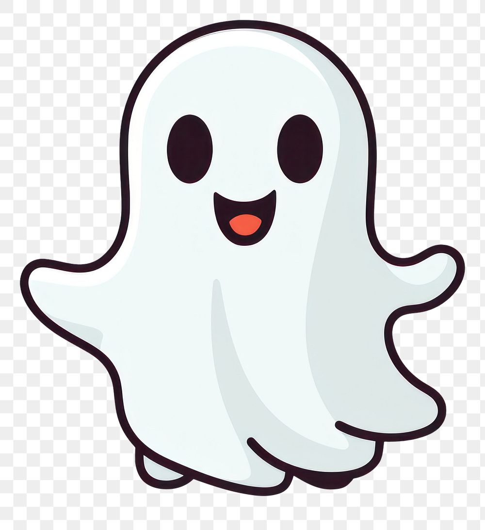 PNG Ghost cartoon representation illustrated. AI generated Image by rawpixel.