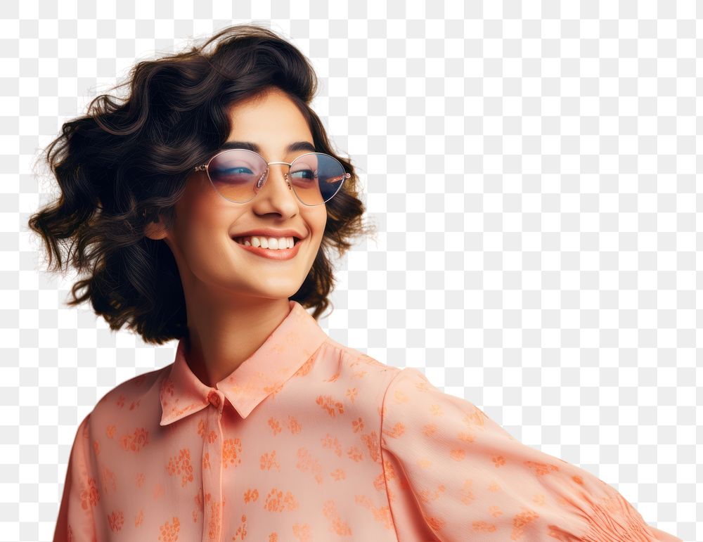 PNG Joyful hispanic women portrait glasses adult. AI generated Image by rawpixel.