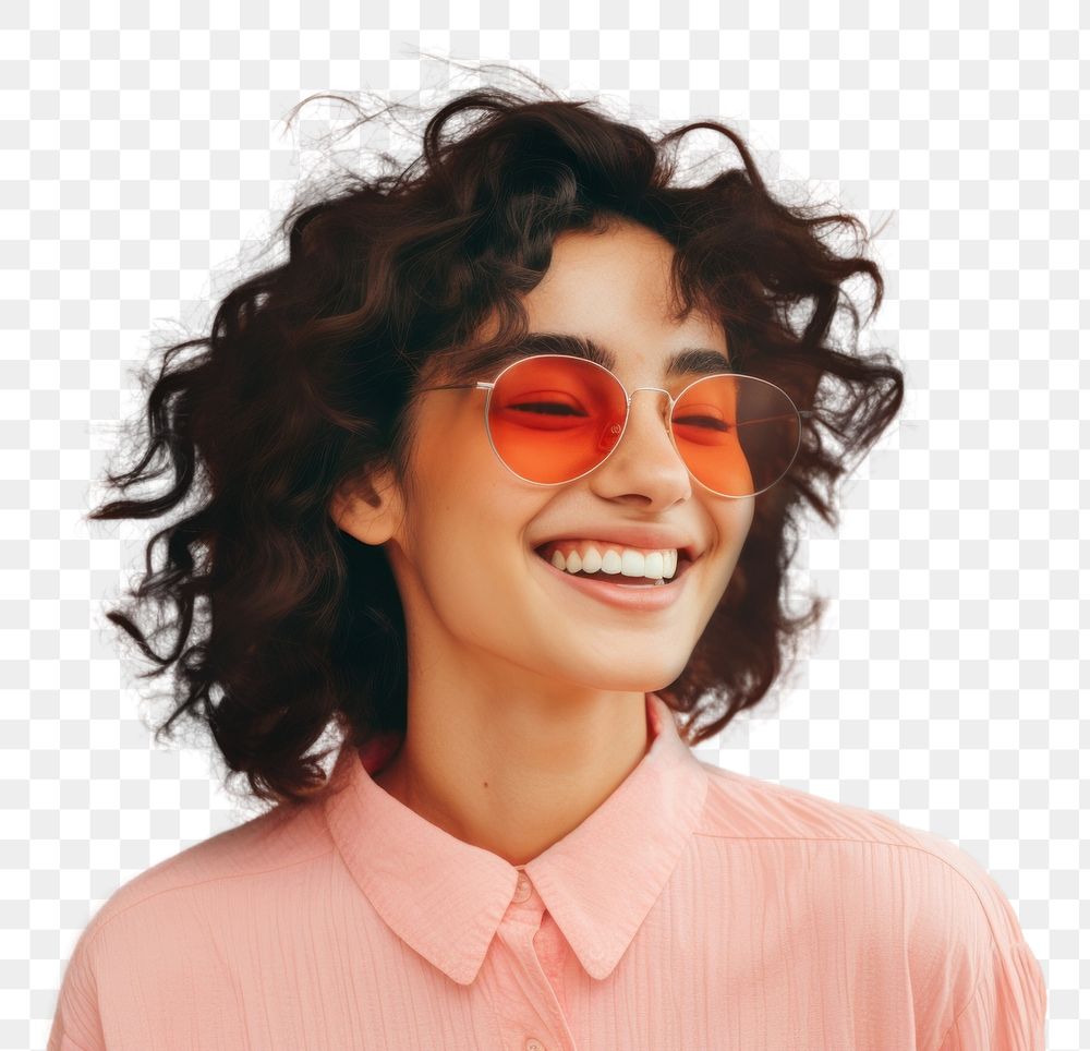 PNG Joyful hispanic women laughing glasses adult. AI generated Image by rawpixel.