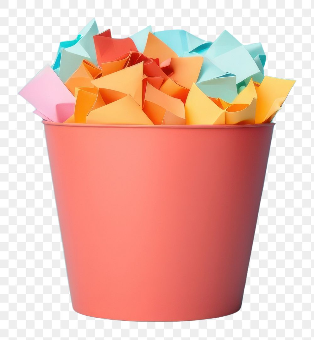 PNG Paper bucket origami celebration decoration. AI generated Image by rawpixel.
