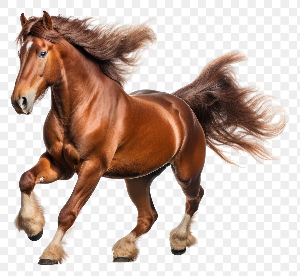 PNG  Horse run horse stallion mammal. AI generated Image by rawpixel.