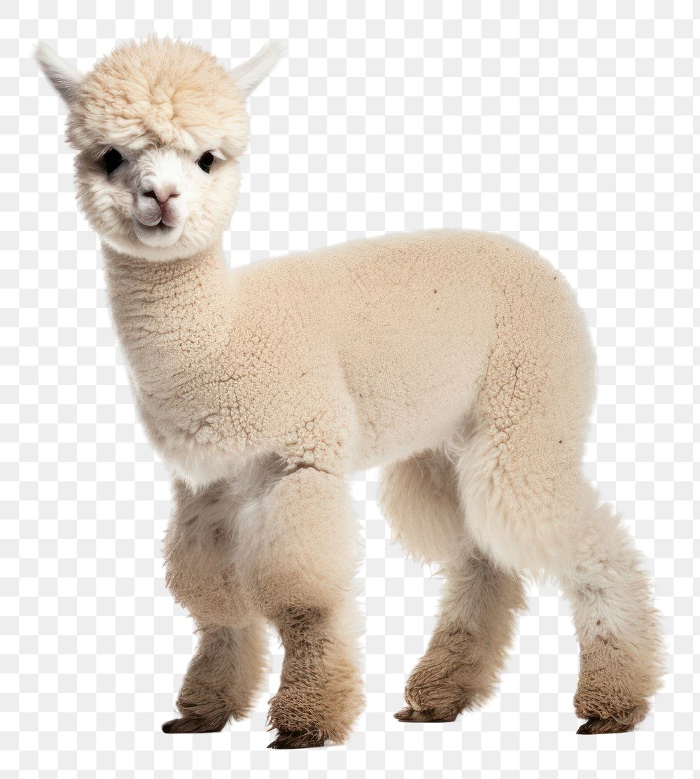 PNG Baby alpaca portrait animal mammal. AI generated Image by rawpixel.