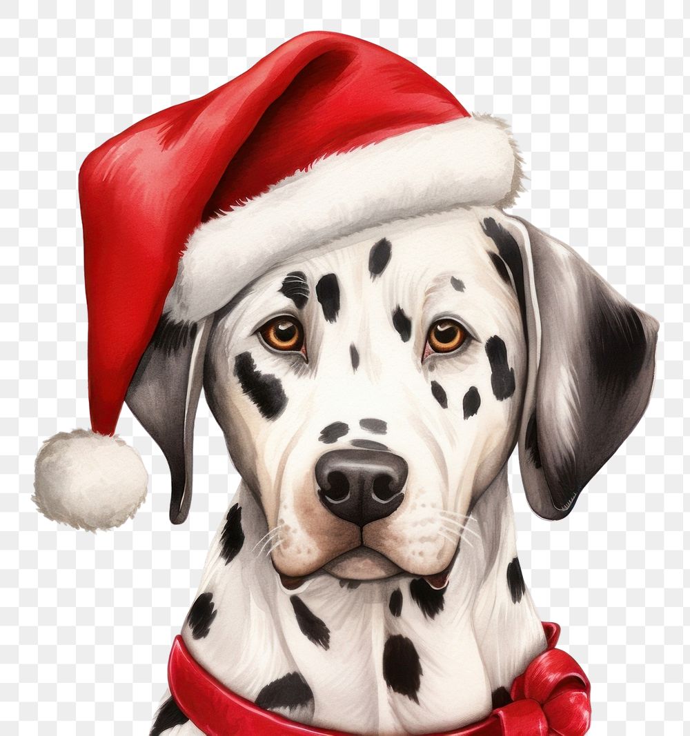 PNG Christmas hat dalmatian mammal animal. AI generated Image by rawpixel.