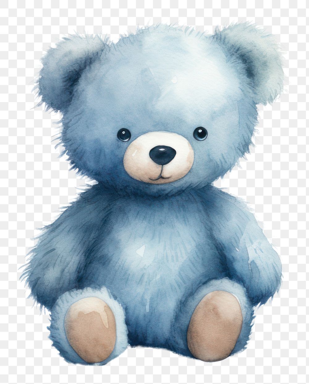 PNG Light blue teddy bear toy white background representation