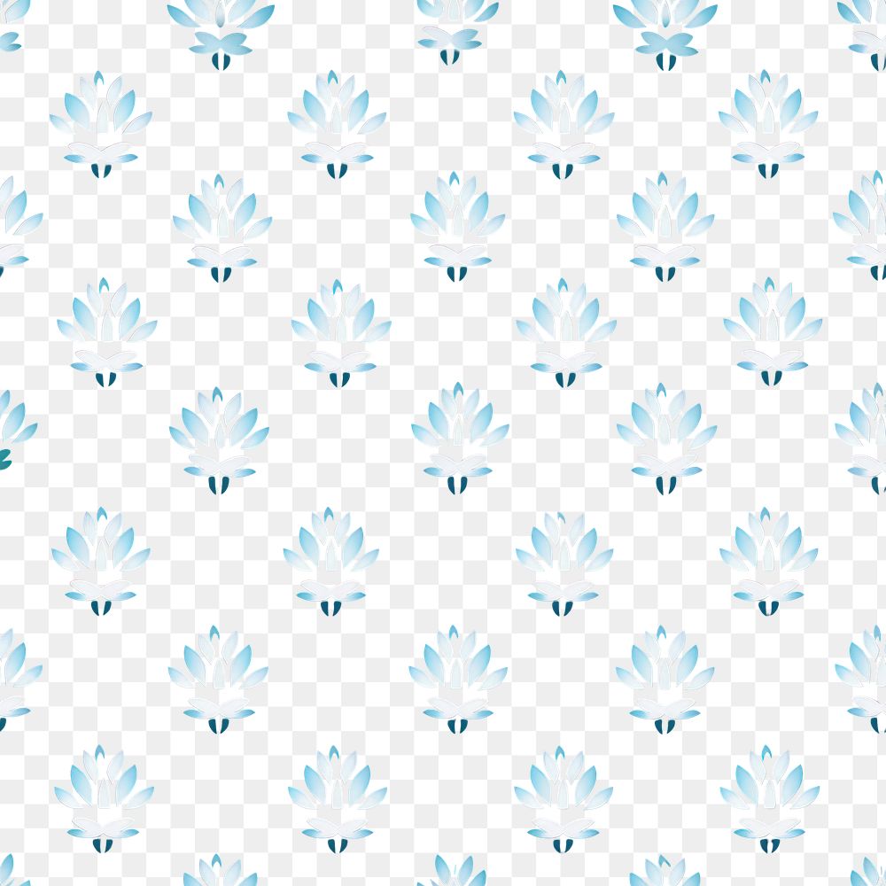 PNG Lotus blue background pattern backgrounds repetition. AI generated Image by rawpixel.