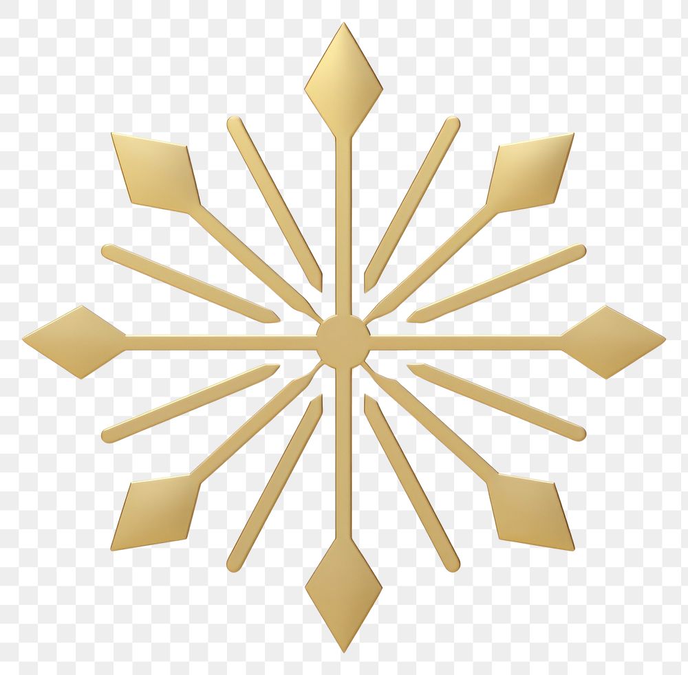 PNG Circle snow flake icon decoration white gold. AI generated Image by rawpixel.