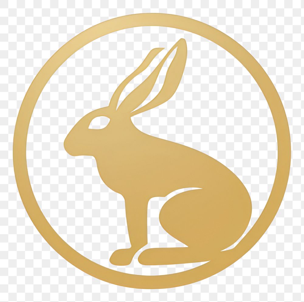 PNG Circle rabbit icon animal mammal rodent. AI generated Image by rawpixel.