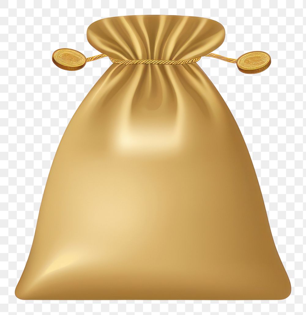 PNG  Coin bag icon gold handbag wealth. AI generated Image by rawpixel.
