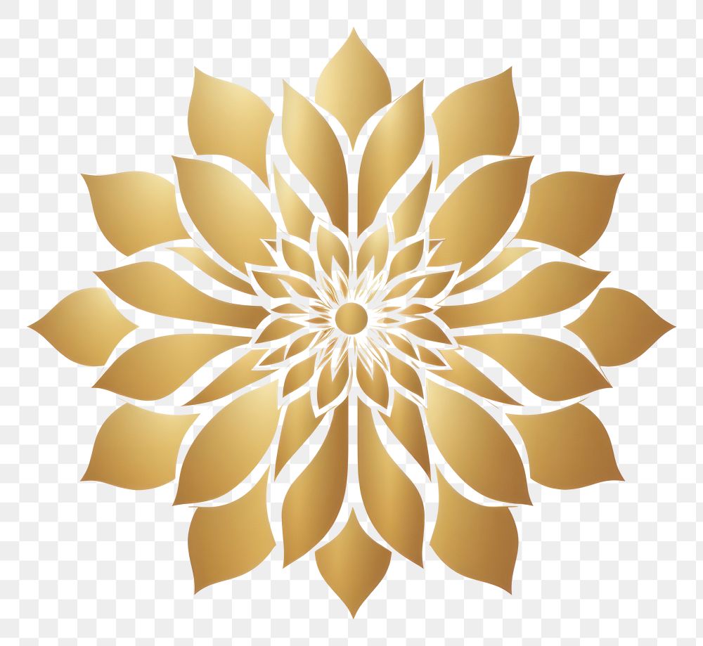 PNG Flower icon pattern dahlia gold. AI generated Image by rawpixel.