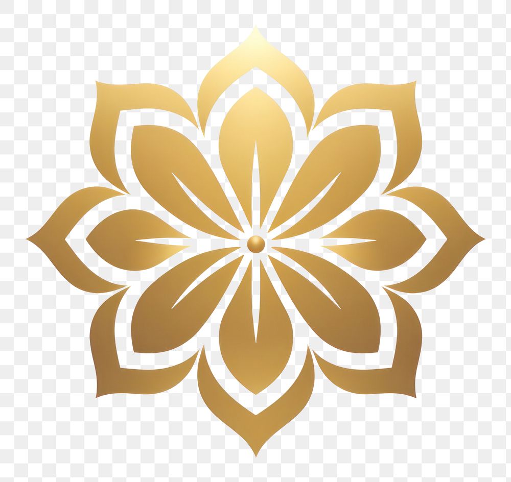 PNG Flower icon pattern plant gold. AI generated Image by rawpixel.