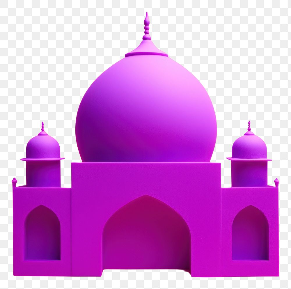 PNG Taj mahal architecture building purple. AI generated Image by rawpixel.