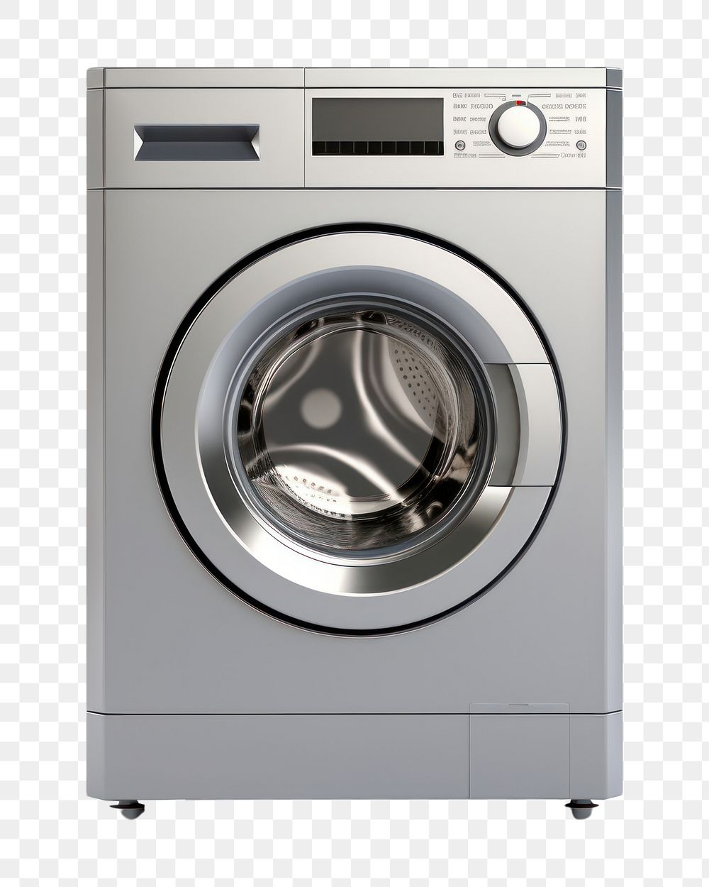 PNG A gray metallic washing machine appliance dryer white background. AI generated Image by rawpixel.