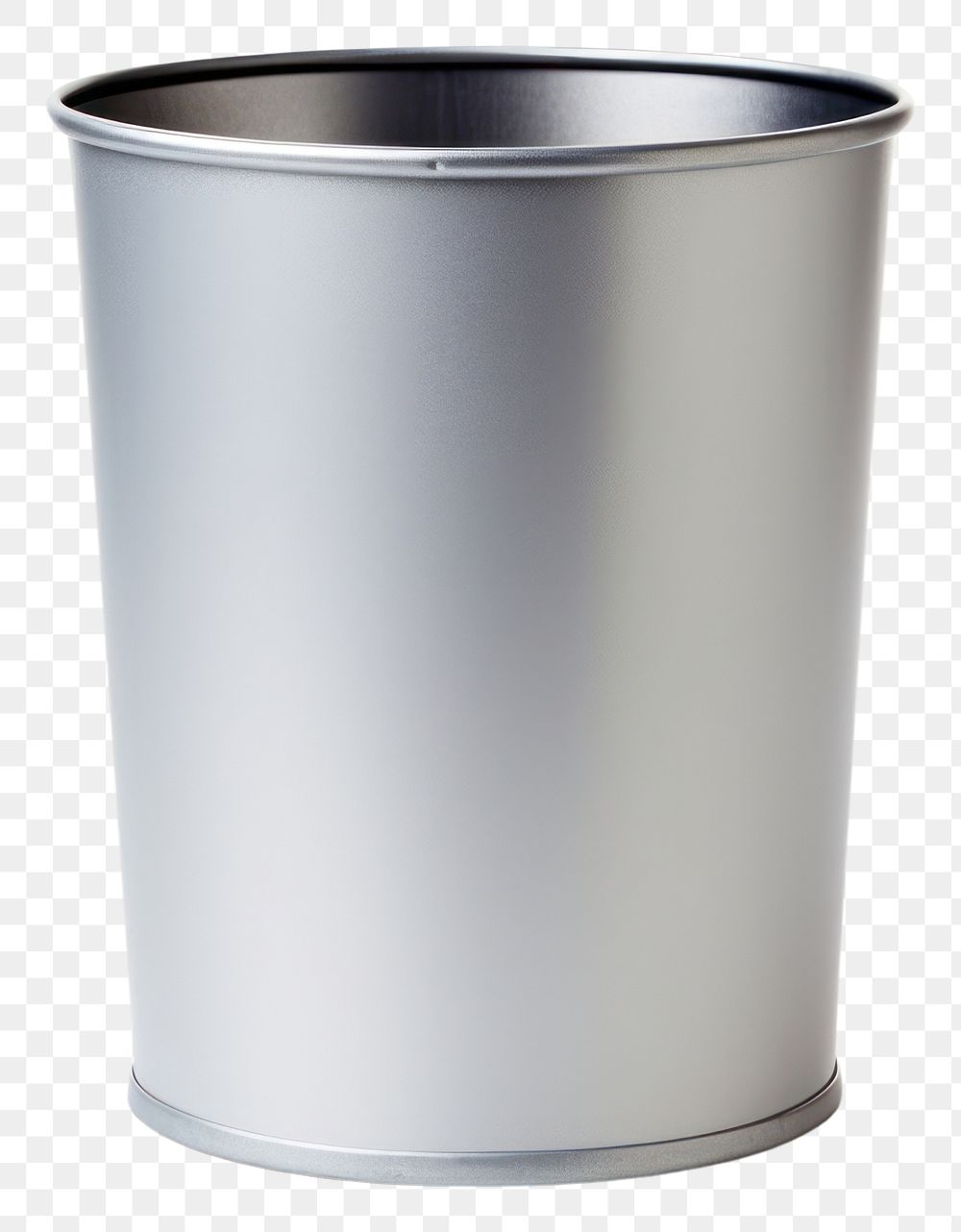 PNG Gray Trash can steel white background container. AI generated Image by rawpixel.