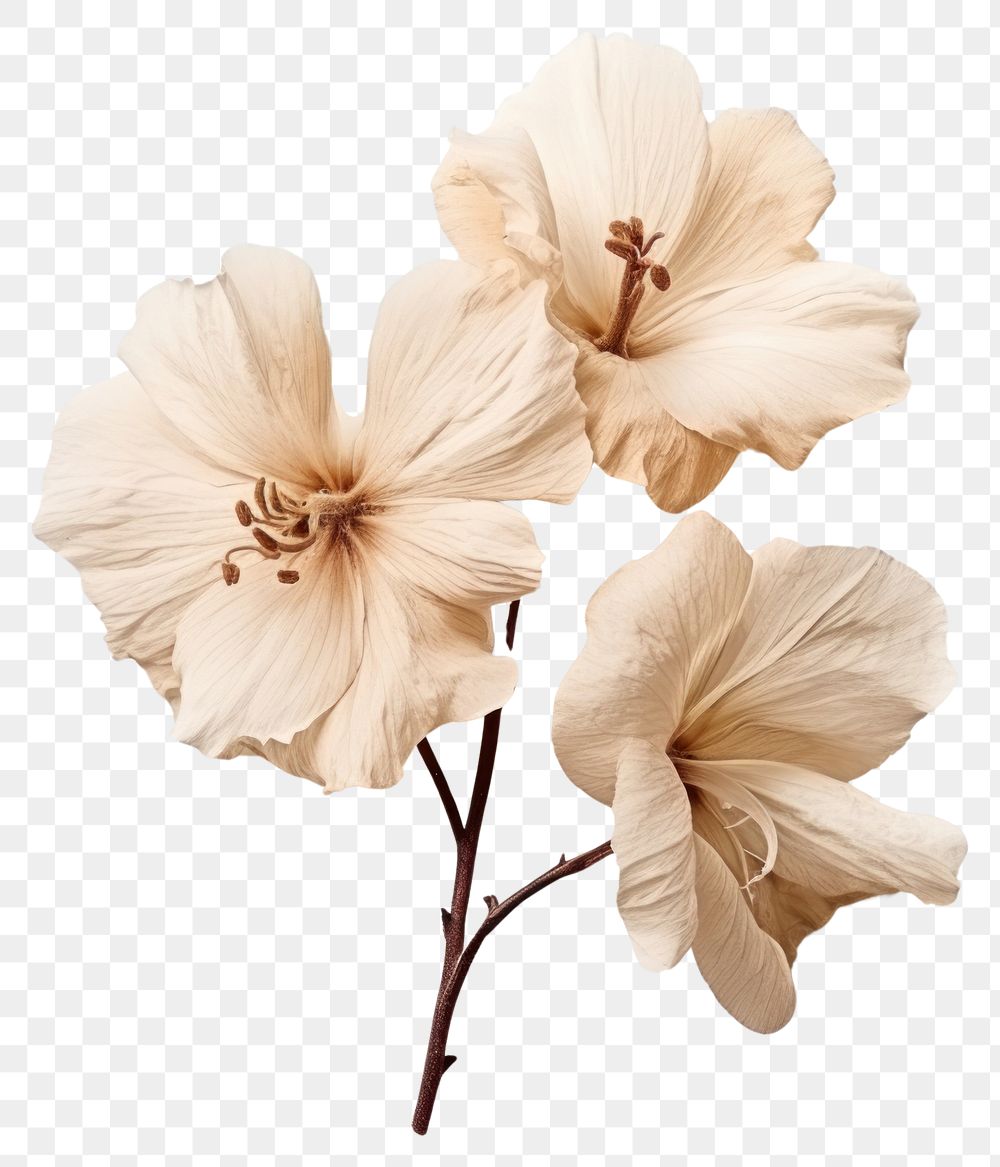 PNG  Tree mallow hibiscus blossom flower. AI generated Image by rawpixel.