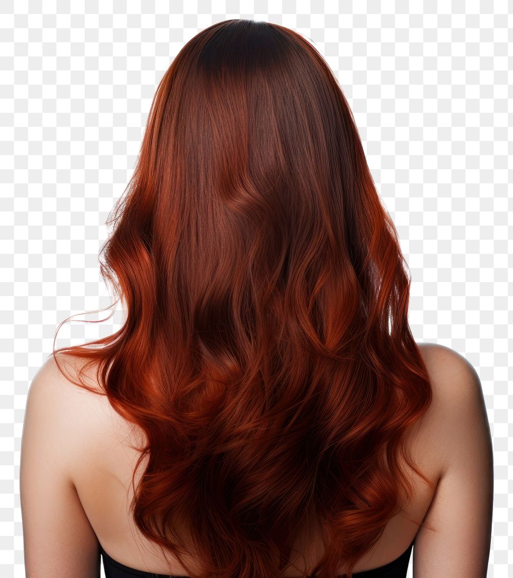 PNG  Lively hair color black portrait back adult. AI generated Image by rawpixel.