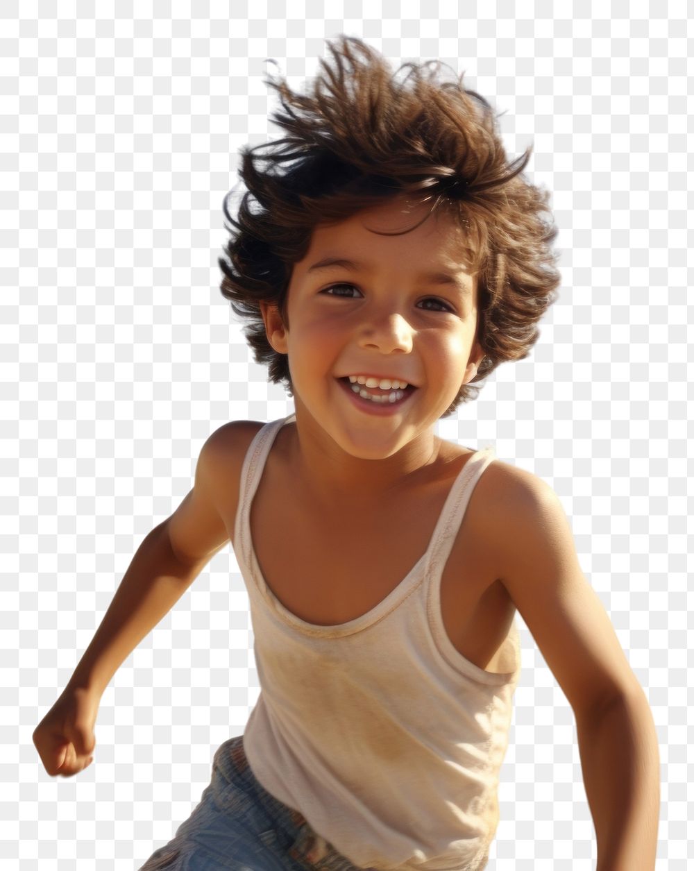 PNG Hispanic boy running on the beach portrait summer laughing. AI generated Image by rawpixel.