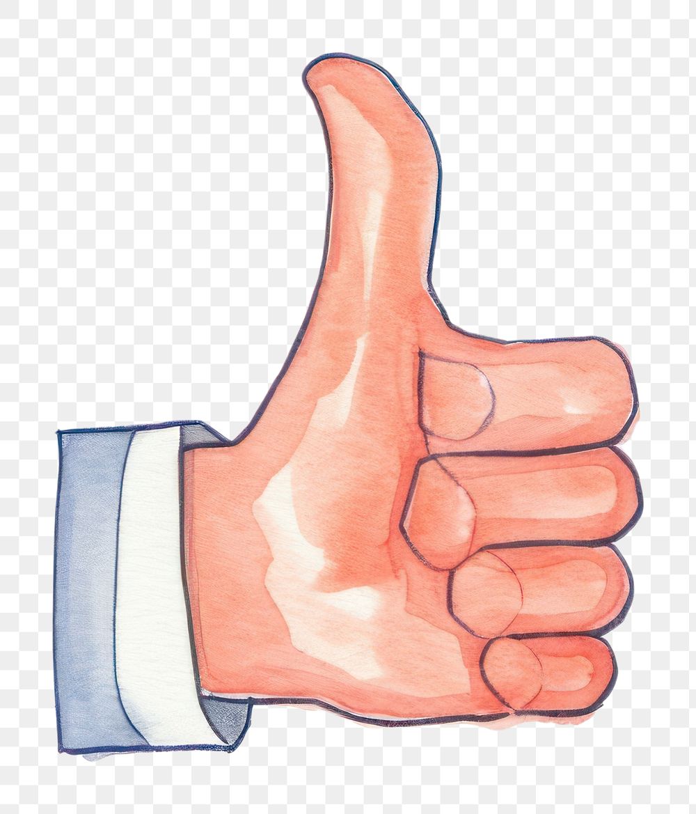 PNG Thumb up finger symbol hand. AI generated Image by rawpixel.