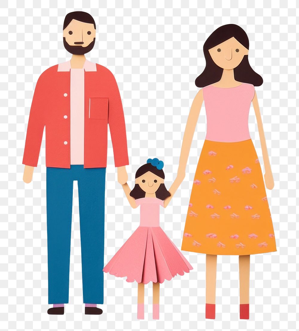PNG Dad mom kid adult cute art. AI generated Image by rawpixel.