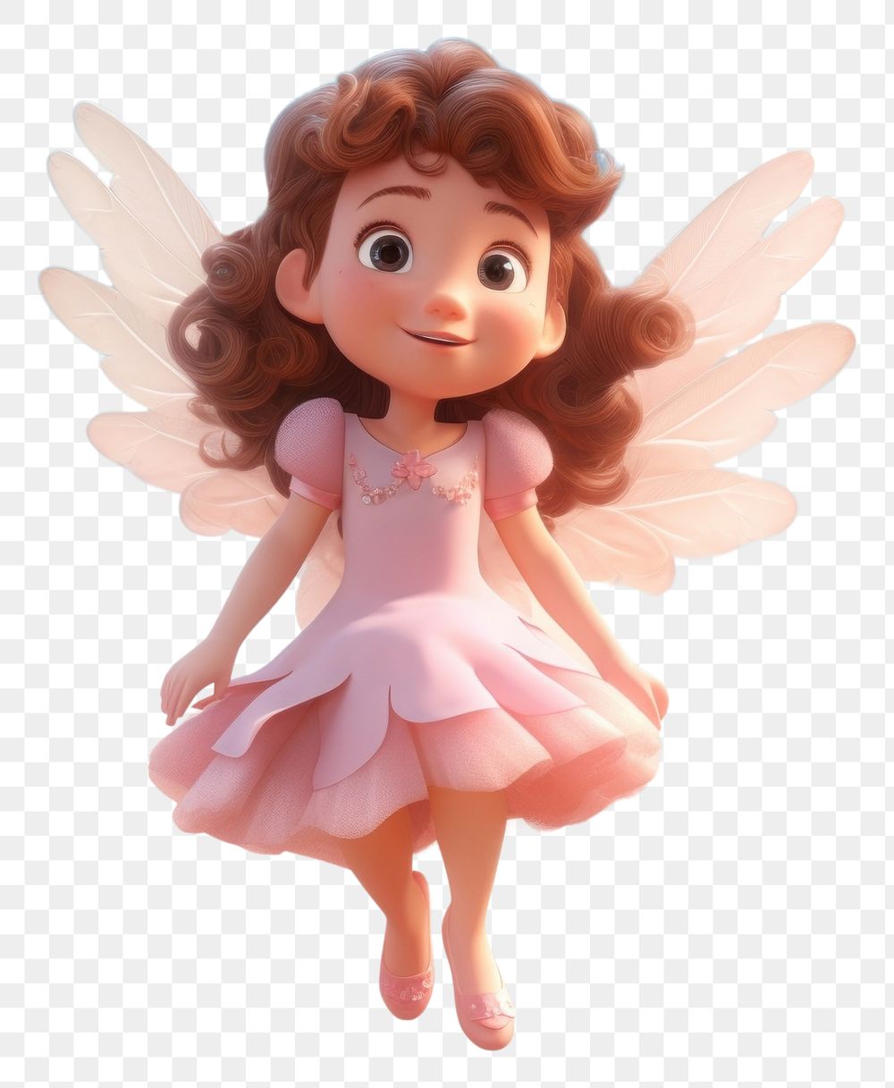 PNG Angel flying in pastel clear sky cartoon fantasy cute. AI generated Image by rawpixel.