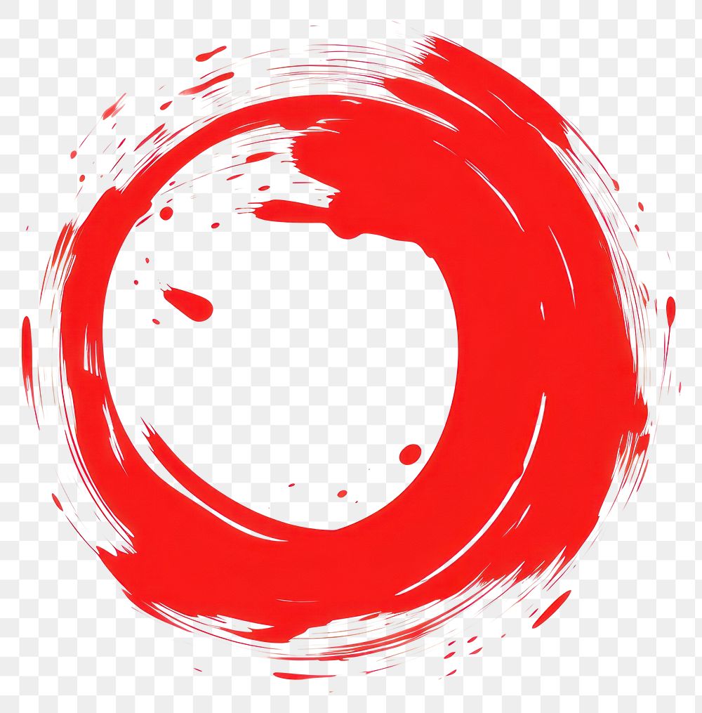 PNG Red circle logo white background splattered. AI generated Image by rawpixel.