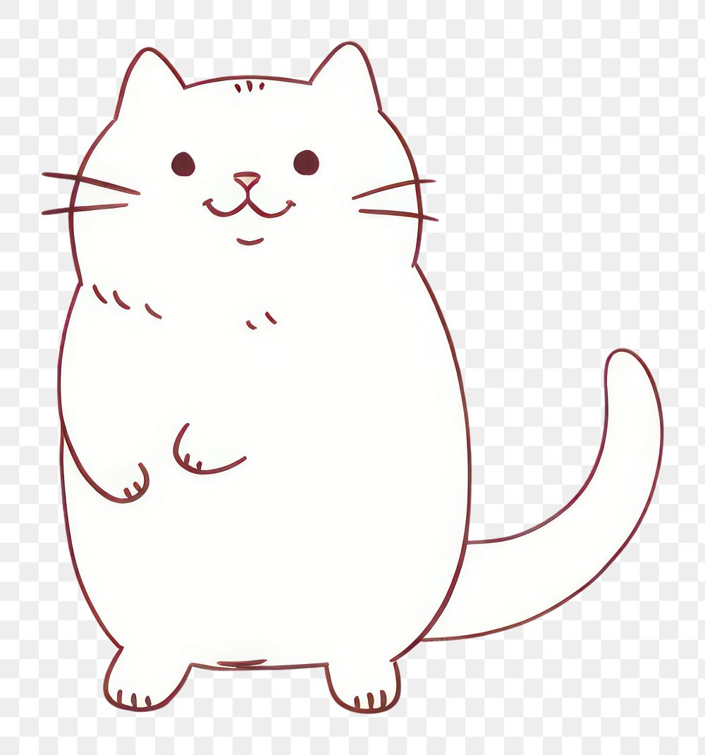 PNG Cat cartoon drawing animal. AI generated Image by rawpixel.