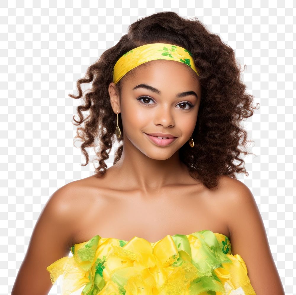PNG Brazilian girl portrait smile photo. AI generated Image by rawpixel.