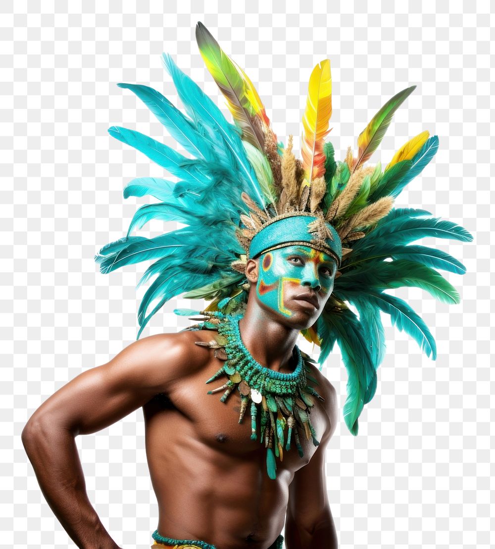 PNG Caribbean carnival costume white background. AI generated Image by rawpixel.