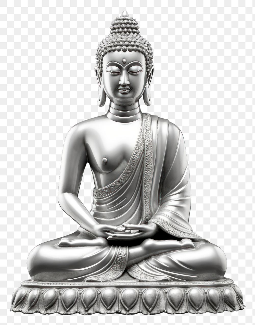 PNG Buddha white representation spirituality. AI generated Image by rawpixel.