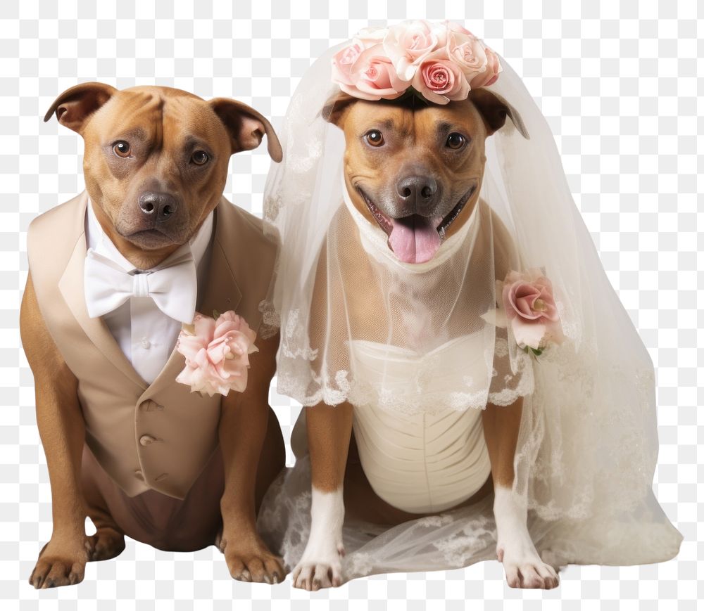 PNG Pitbull puppy portrait fashion wedding. AI generated Image by rawpixel.
