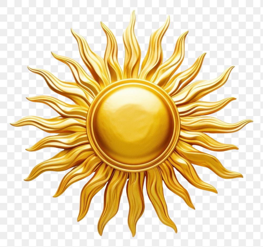 PNG Sun jewelry brooch gold