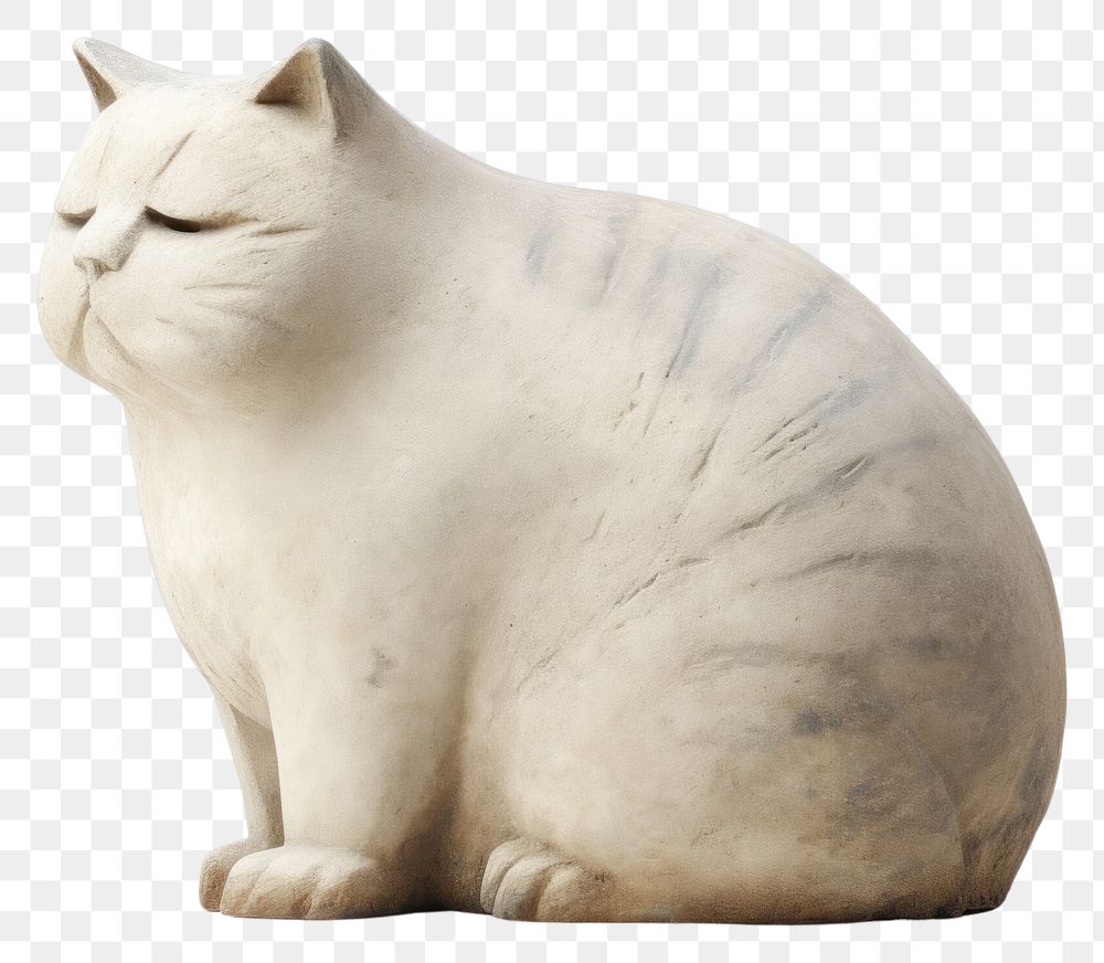 PNG  Fat cat animal mammal pet. AI generated Image by rawpixel.