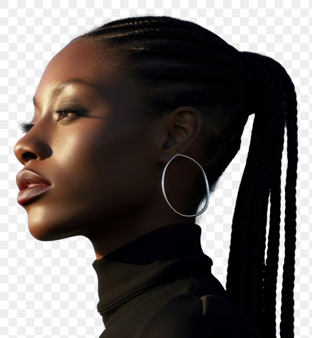 PNG Black Woman In Clean Skin adult woman contemplation. AI generated Image by rawpixel.