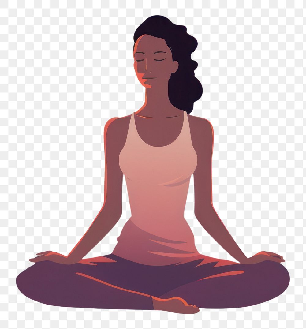 PNG Woman yoga sitting sports adult. AI generated Image by rawpixel.