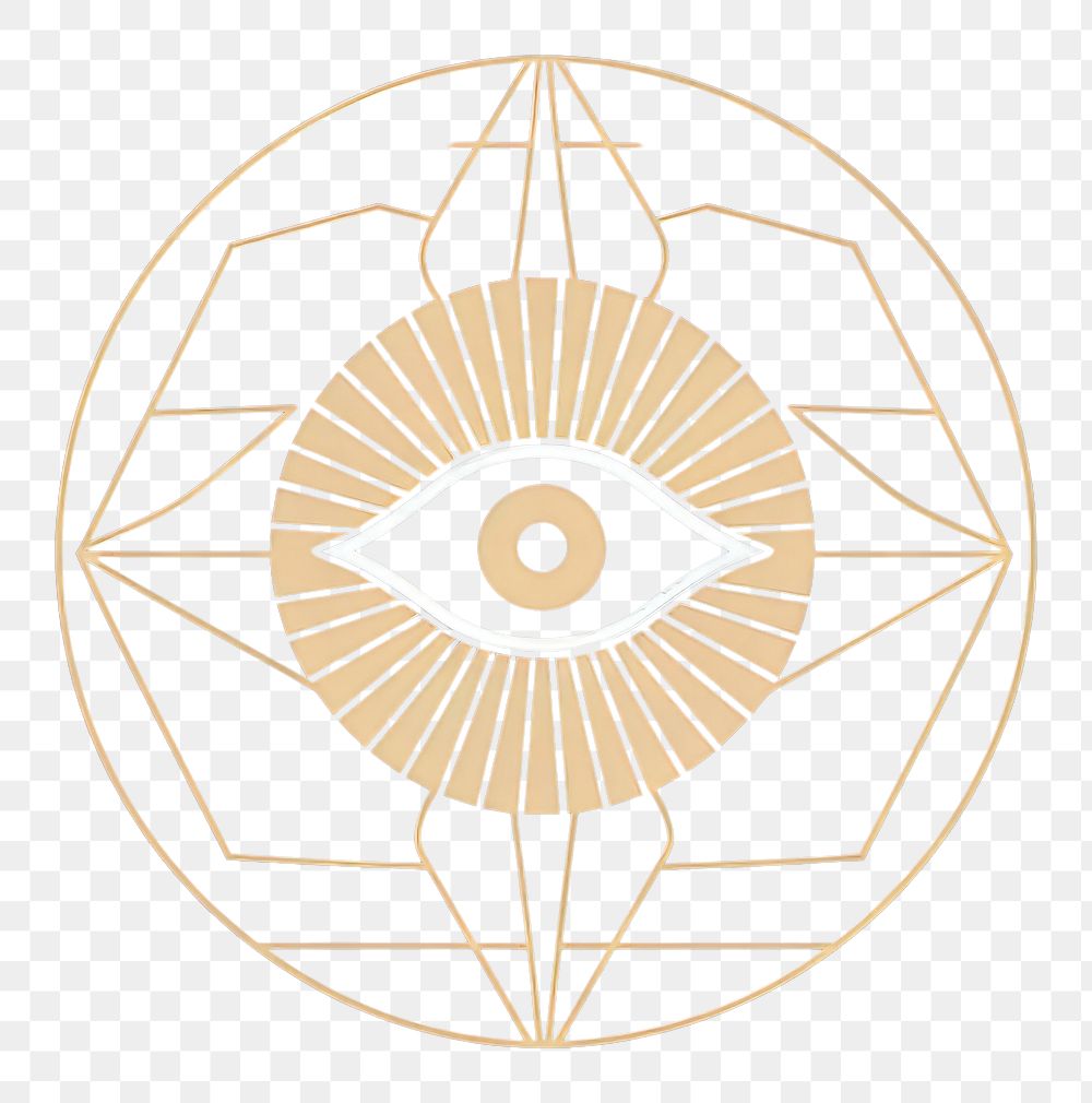 PNG Eye symbol circle line logo. AI generated Image by rawpixel.