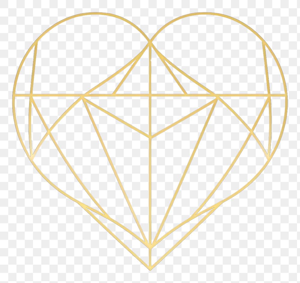 PNG Geometric heart logo jewelry symbol. AI generated Image by rawpixel.