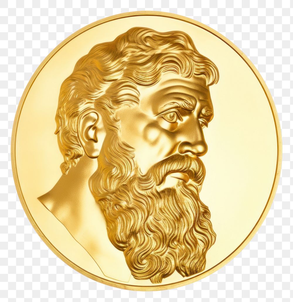 PNG  Zeus bronze money gold. AI generated Image by rawpixel.