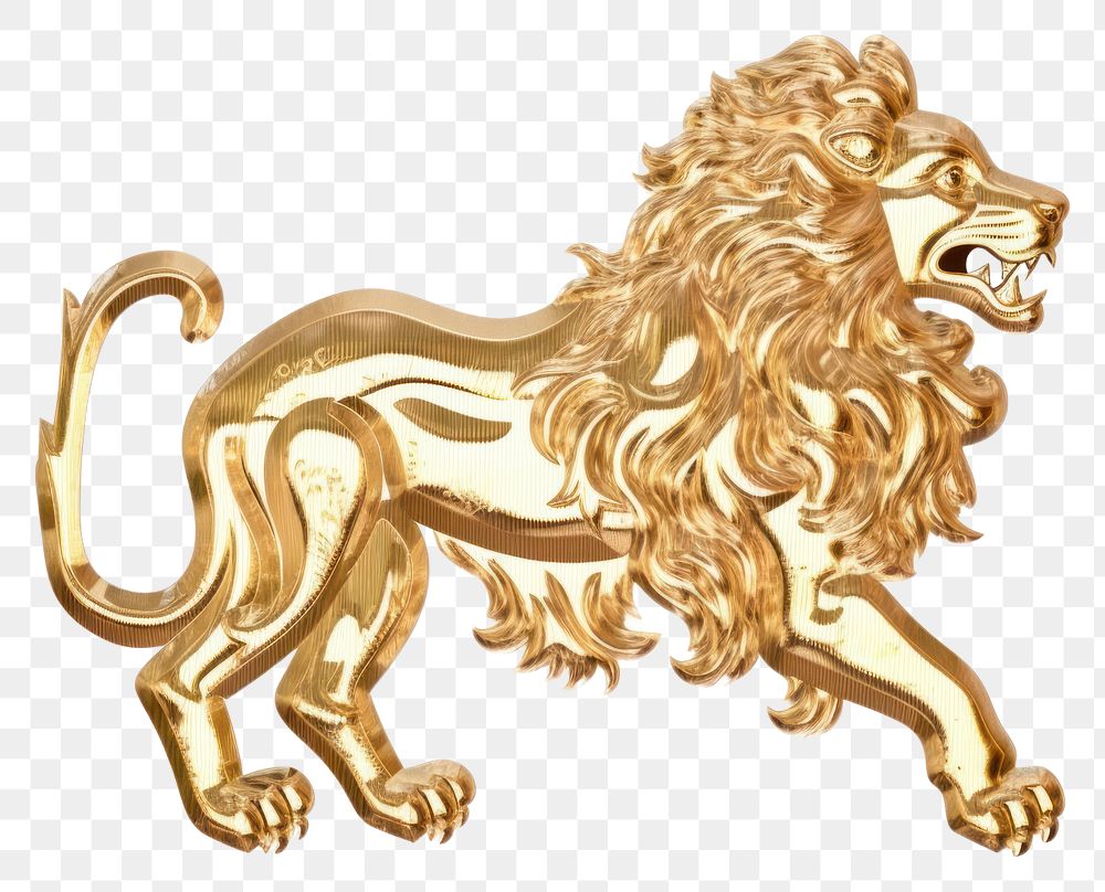 PNG  Lion mammal animal gold. AI generated Image by rawpixel.