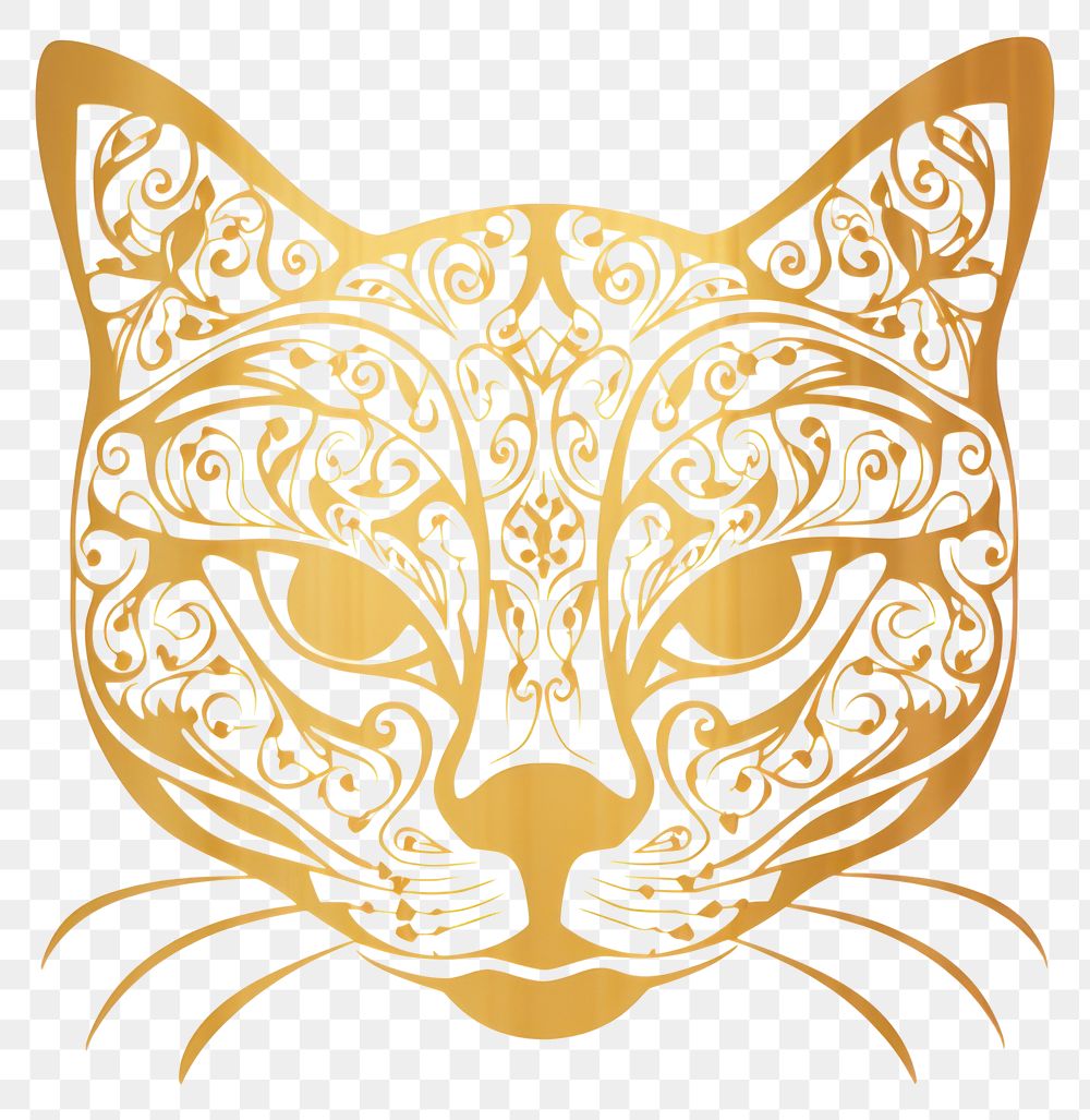PNG  Cat pattern animal mammal. AI generated Image by rawpixel.