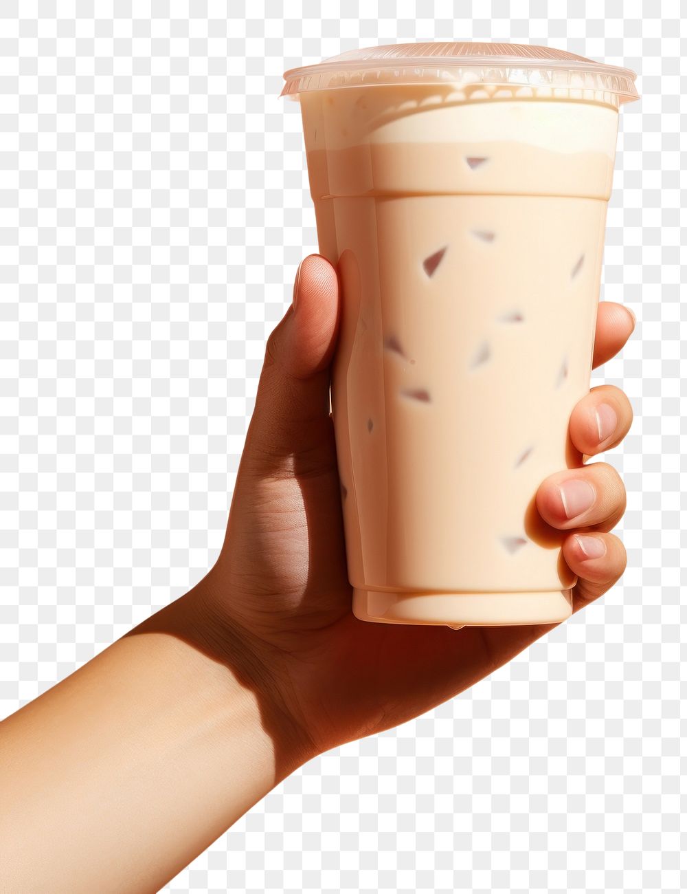 PNG  Hand holding milk tea drink cup refreshment. AI generated Image by rawpixel.