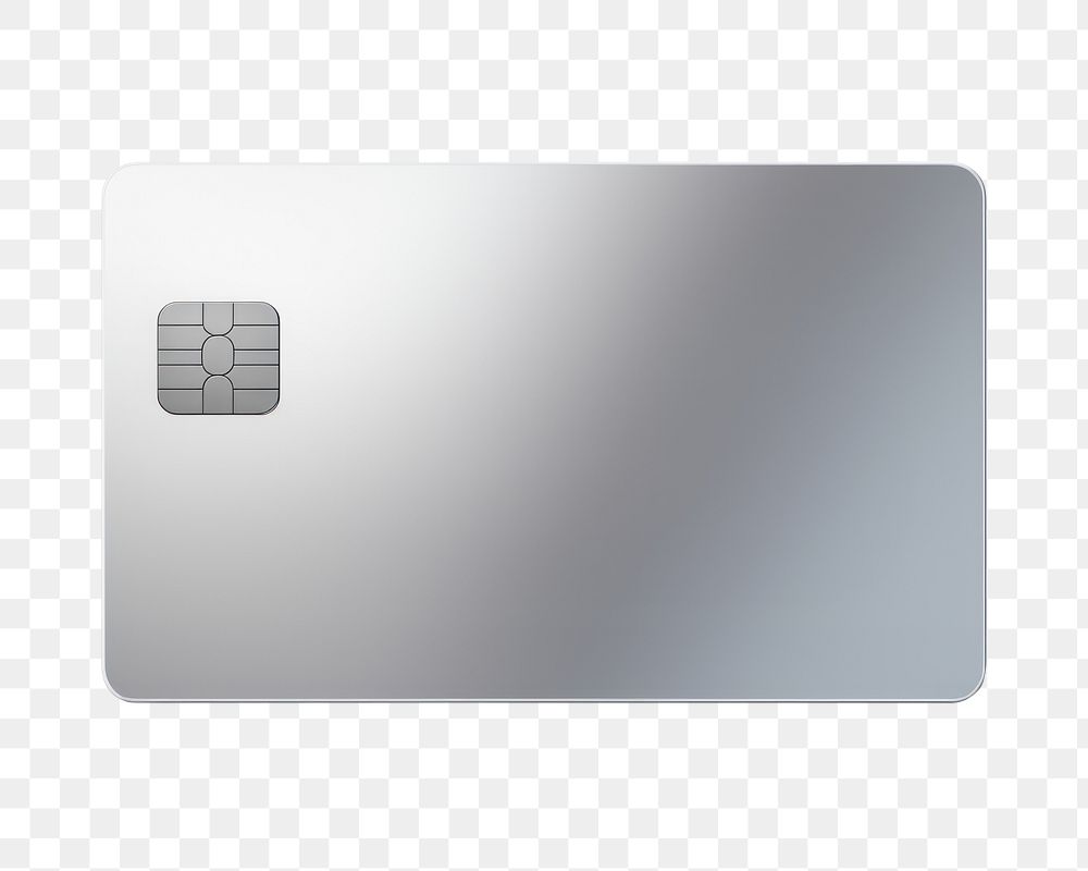 PNG Silver credit card white background electronics technology. AI generated Image by rawpixel.
