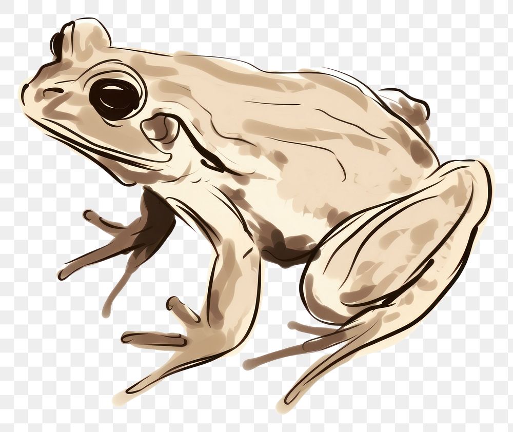 PNG Frog amphibian wildlife drawing. AI generated Image by rawpixel.