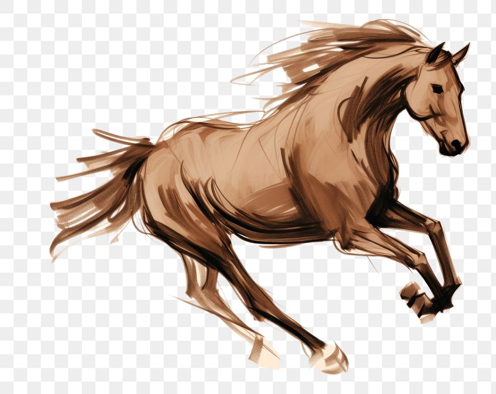 PNG Horse drawing sketch stallion. AI generated Image by rawpixel.