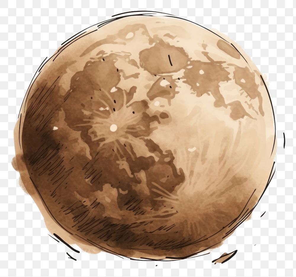 PNG Moon planet sketch space. AI generated Image by rawpixel.