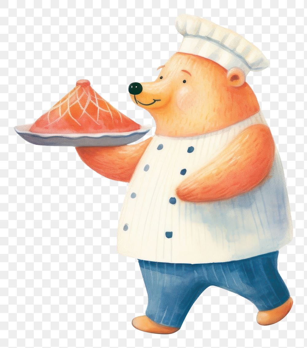 PNG Holding food chef bear. AI generated Image by rawpixel.