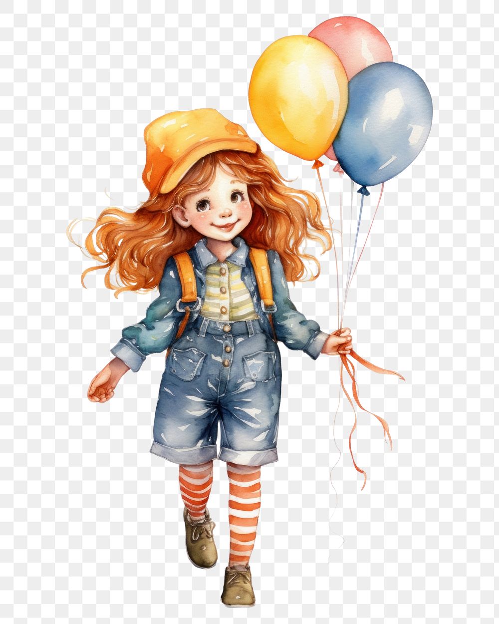 PNG  Children dressed costumes portrait balloon cartoon. AI generated Image by rawpixel.