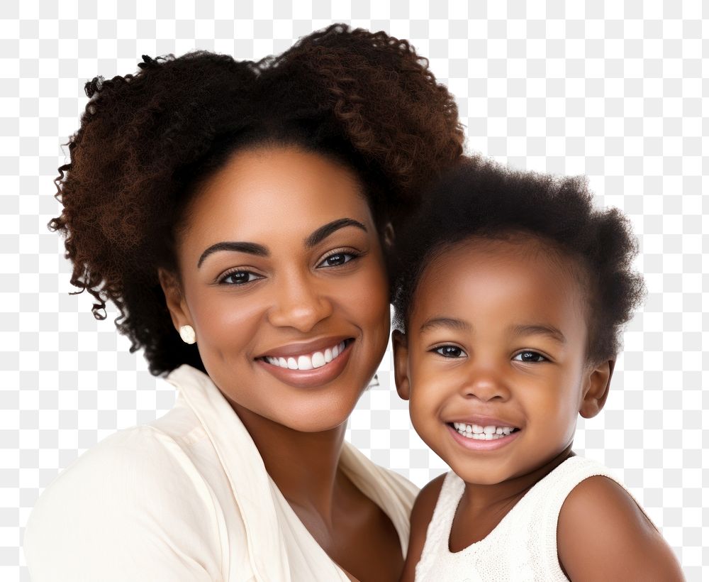 PNG Black mother child portrait smiling. 