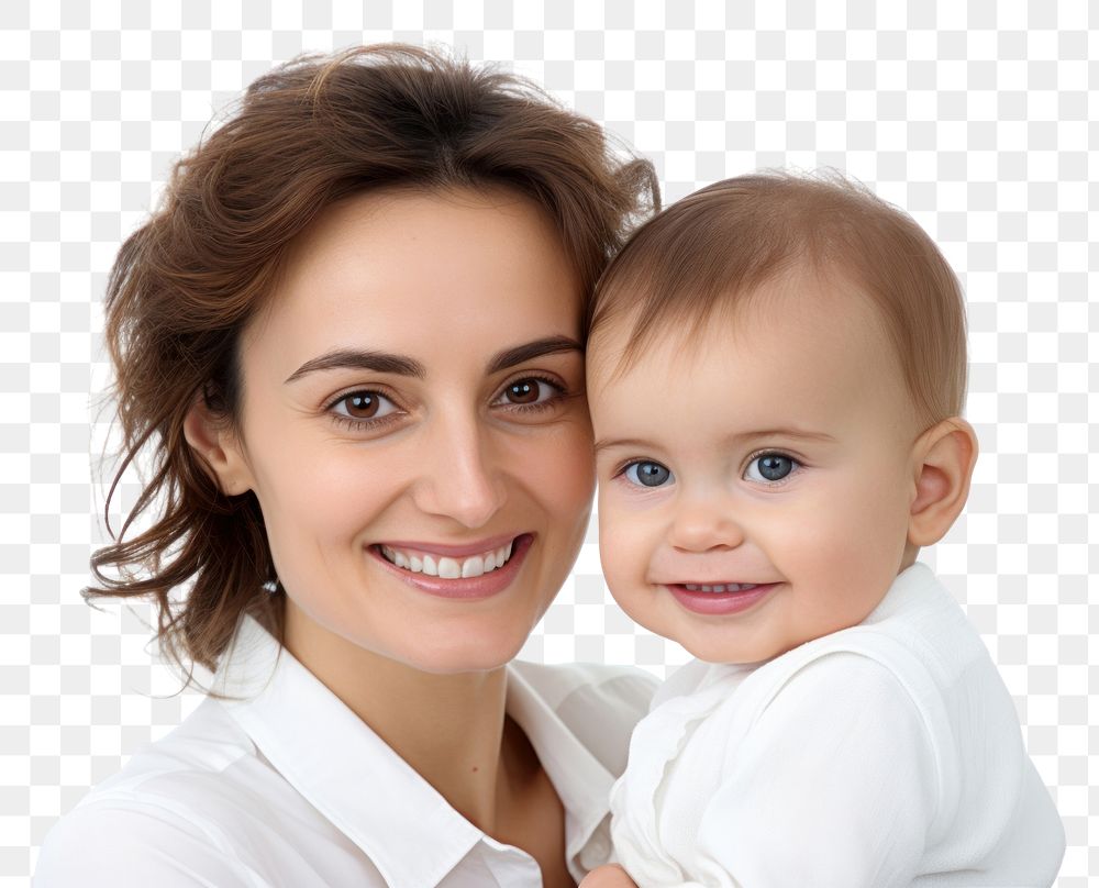 PNG Mother portrait smiling child. AI generated Image by rawpixel.