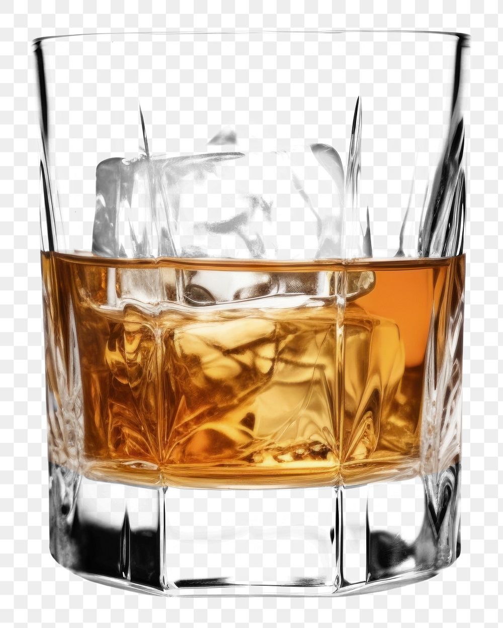 PNG Whisky glass drink white background. AI generated Image by rawpixel.