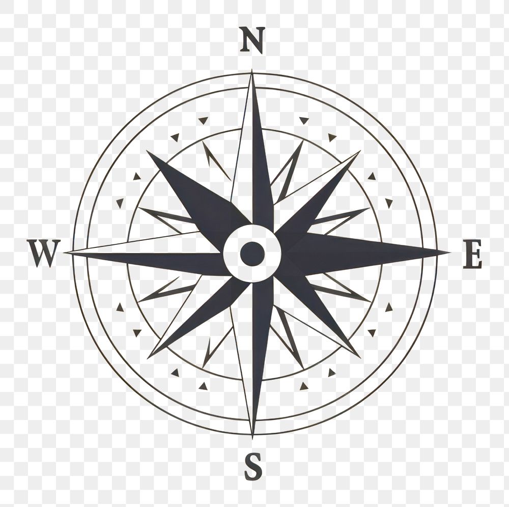 PNG Compass line logo accuracy. AI generated Image by rawpixel.