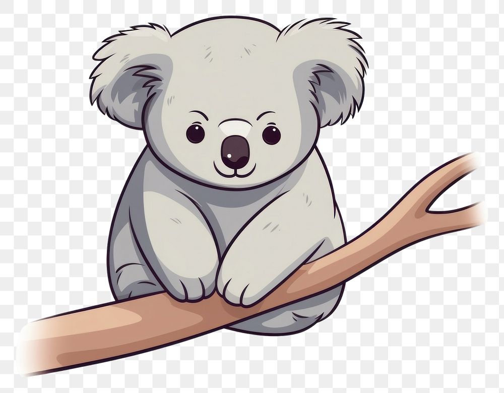 PNG Koala sticker koala animal mammal. AI generated Image by rawpixel.
